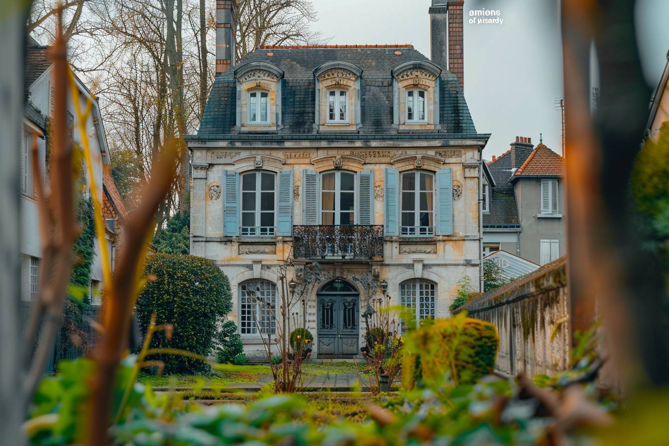 Vue panoramique d'Amiens avec des points d'intérêt soulignant comment trouver un logement idéal en Picardie